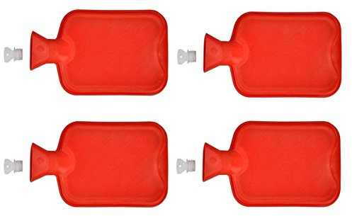 4x Wärmflasche aus Gummi 2 Liter Wärmeflasche Wärmekissen Wärme Flasche Bettflasche