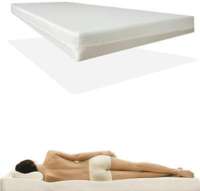 Doctorsleep Medisleep Kaltschaum Rollmatratze Kern 15 cm mit Bezug -Aloe - Vera Größe: 90x190 cm 60-140 KG