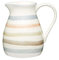 KitchenCraft Classic Collection Striped Ceramic Milk Jug, 500 ml (17 fl oz) - Cream