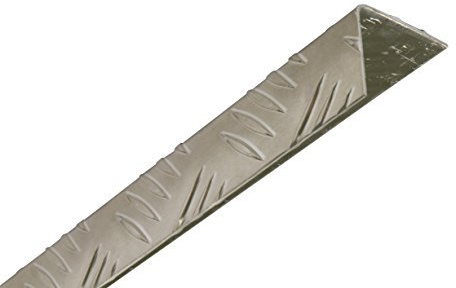 MS Beschläge® Aluminium Eckschutzwinkel Schutzblech Riffelblech Eckschutz Treppenleiste 1 Meter (25mm x 25mm)
