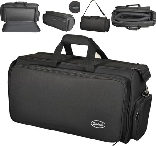 Robuste Steinbach Trompetentasche für 3 Trompeten, Hochwertiges Cordura, wasserfest, mit vielseitigen Tragemöglichkeiten, gepolsterten Fächern und reichlich Stauraum für Zubehör