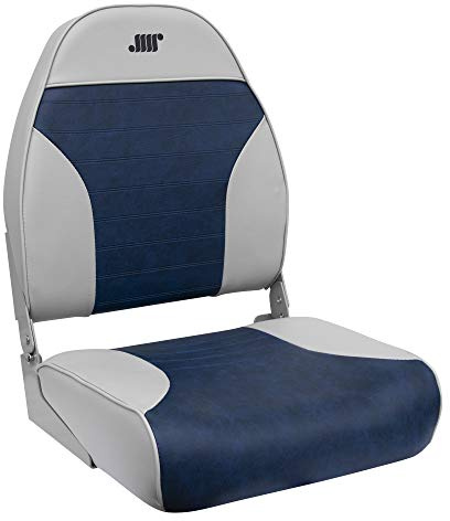 Wise 8WD588PLS-660 Standard High Back Boat Seat, Grey/Navy