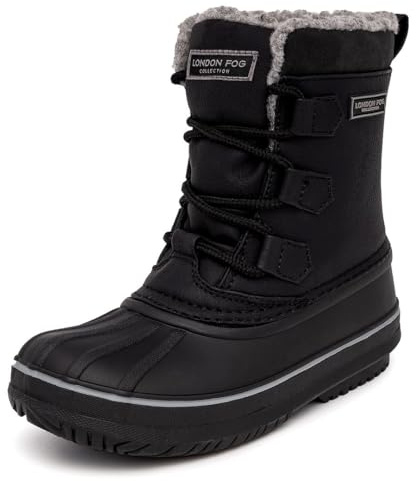 LONDON FOG Boys Cheshire Cold Weather Snow Boot Black 1