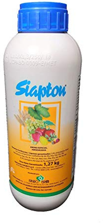 Todocultivo Aminoacido Siapton. 1 Litro. Abono foliar. Hace a la Planta más Resistente Frente a: sequía, heladas o Granizo, Virus, plaguicidas o herbicidas.