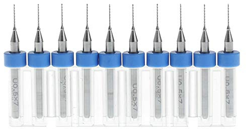 10 Mikroköpfe aus Wolframkarbid, 10,5 mm bis 2,5 mm, für Leiterplatten mit 3,175 mm Durchmesser