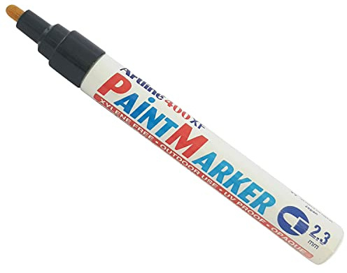 Artline 2.3mm 400XF BLACK Indelible Paint Marker Pen UV Resistant Waterproof Ink (1 x Marker)