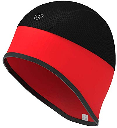 DHERA Thermal Cycling Cap Bike Helmet Liner Skull Cap (Red, M)