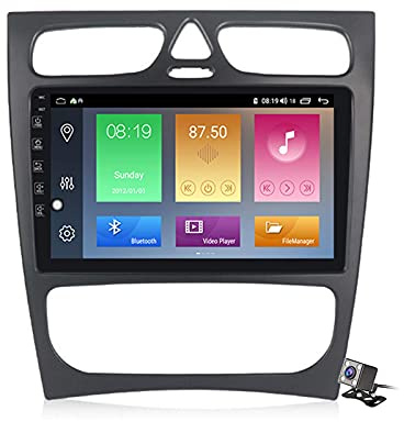 CIVDW Android 9.1 Car Navigation Stereo con 9 Touch Screen per Benz CLK W209 W203 W463 W208 Car Entertainment Multimedia Radio, WiFi/4G Tethering Internet, Supporto RDS DSP FM BT