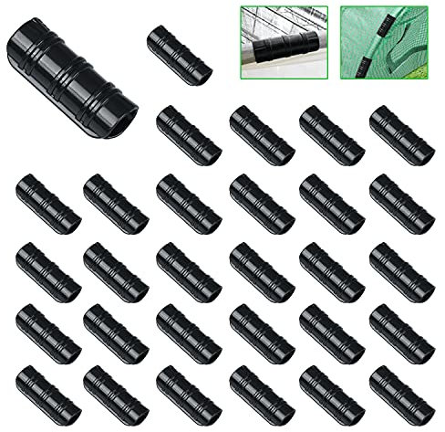 30 Pz Edifici Da Giardino Tubo Clip, Clip di Plastica per Serra Film Clip Tubo Morsetto Connettore Kit, Serra Clip Telaio Tubo Clip Film Clip per Serra Banner Telaio Nero (32mm)