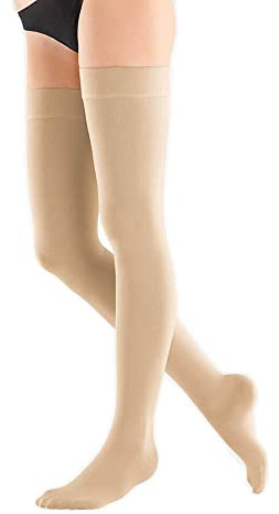 Bauerfeind VenoTrain soft AG CCL2 Kompressions Schenkelstrümpfe M normal creme long