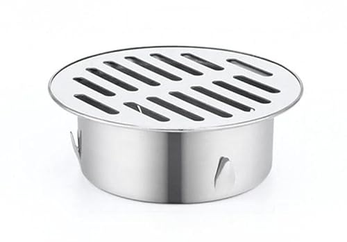 Siphon De Sol Rond en Acier Inoxydable, Grille De Goutte, Filtre Anti-Encrassement, Outils De Maison pour Balcon, Cour,Siphon De Sol pour Toit, Terrasse, Jardin ExtéRieur (ø110 mm)