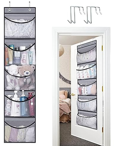 Organizer zum Aufhängen innen 5-Shelf, faltbare Hängeaufbewahrung 2 Stück, Regale für Schrank, T-Shirt, Pullover, Gepäck, Zubehör