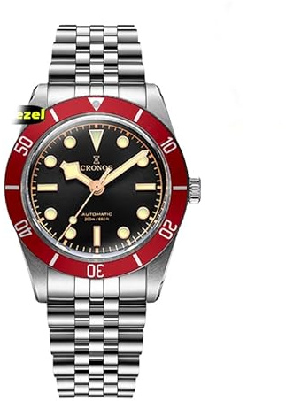 NIADI Luxuriöse 37 mm Diver BB54 Vintage Herrenuhren PT5000 Automatik Mov't Matt/Aluminium-Lünette Edelstahl Taucheruhr