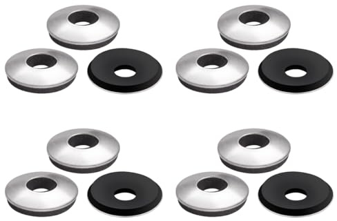 BOUMVID Arandelas de Sellado Adheridas con EPDM, 15 Piezas M4.8 x 14mm Arandela Goma Selladas con Respaldo de Neopreno Acero Inoxidable, para Tornillos Autorroscante