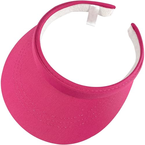 Sun Visor Hat Womens Men Sports Visor Wide Brim Adjustable Clip On Visors Cap Outdoor Golf Beach Travel Tennis Caps