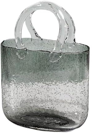 Floreros Con Forma De Bolso - Florero Transparente Para Bolso | Jarrón Pequeño De cristl Con Forma De Pecera | Jarrones Decorativos De cristl Para Bolsos | Florero Hecho Mano De Pecera | Pecera Co