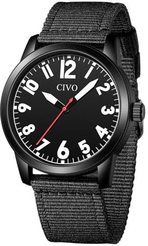 CIVO Herren Uhren Analog Wasserdicht: Leicht Lesbare Armbanduhr mit Groß Zahlen - Geschenke Herrenuhr für Männer mit Sehschwäche