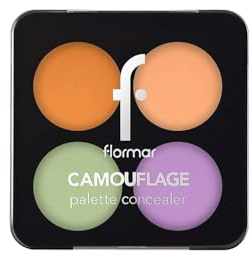 Flormar Camouflage Palette Concealer Correttore Mimetico – palette correttori in crema per Occhiaie, Rossori e Imperfezioni Viso, Correttore Aranciato, Verde e Beige
