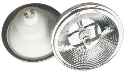 RZL Lighting, Lot de 10 ampoules LED AR111 COB, AC/DC 12 V, 12 W, GU10/G53 ES111, 111 x 68 mm, en aluminium(Cold white,G53 12W)