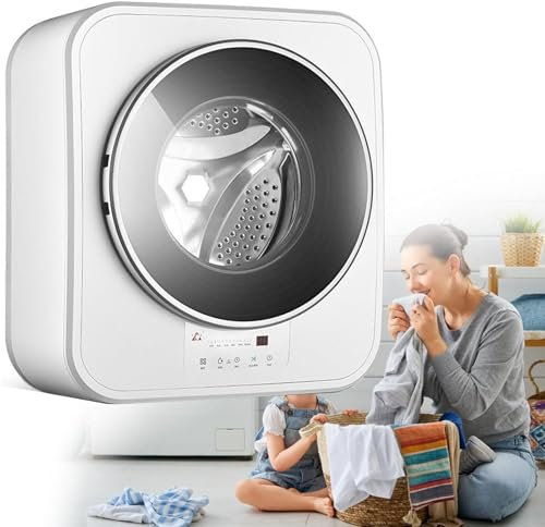 Machine à laver portable – Mini laveuse murale avec panneau de commande LCD, combinaison 2 en 1 laveuse et sèche-linge, idéale pour les petits vêtements