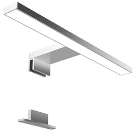 YIQAN LED Spiegel Lampe 4000K Natürliches Licht Chrome 30cm Badezimmer Licht 5w 500lm Badezimmer Chrom