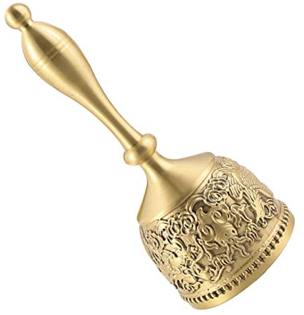 ULTECHNOVO Campana De Mano De Latón Campana para Restaurante para Bar para Decoración De Navidad