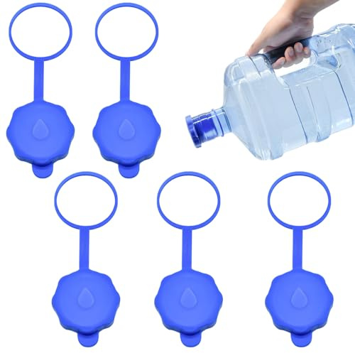 Tapones Para Garrafa De 19 Litros | 5 Unidades Tapones Antiderrame Reutilizables - Tapa Reutilizable De Silicona Para Acampar Viajar Hogar Garrafas De Agua