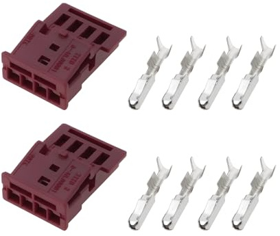 YINETTECH 2 set di connettori a 4 poli con terminali 8 377 240 968813-4 compatibili con luce portiera BMW Ambience, rosa