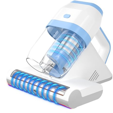 ZOBMIO Aspirateur anti-acariens pour matelas, avec lumière UV, pour matelas, lits, canapés (blanc neige, L)