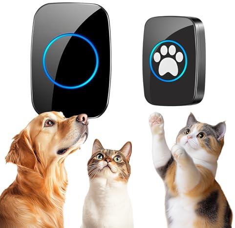 A10 Blk Katzenklingel & Hundeklingel (1 Klingeltaster + 1 Empfänger)