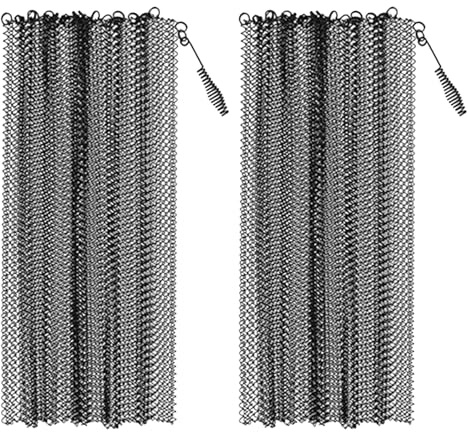 TOPBATHY 2 Rejillas Ignífugas De Malla Metálica Para Chimenea Repuesto Para Chimenea Protección Para Estufa De Leña Barrera De Seguridad Color Negro