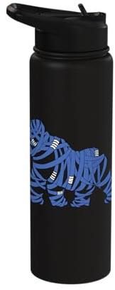 Bjj Jiu Jitsu Belt Gorilla - Blue Stainless Steel Insulated Water Bottle