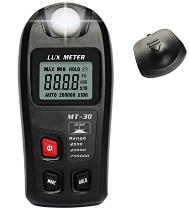 Ljusmätare, Photometer Tester Miljöstest Ljusmätare 0~200 000lux Range Pocket Design Ljusmätare Digital Illuminator Handhållen Ambient Temperaturmätare