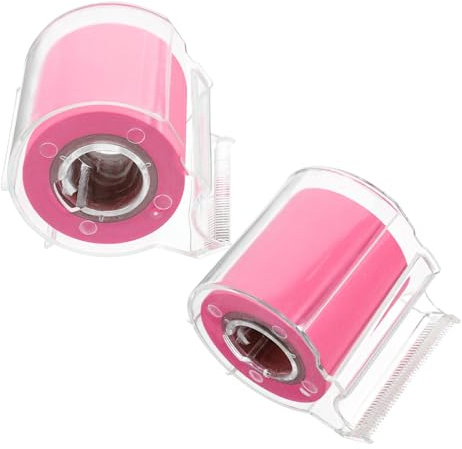 Gadpiparty 2 Rollos de Notas Adhesivas Autoadhesivas Rosa Fucsia, Blocs de Notas en Rollo para Oficina y Hogar, Papel Autoadherente Compacto para Recordatorios y Organización Diaria