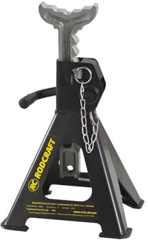 Rodcraft UBZ-2 Unterstellböcke, 2 tonnen Tragkraft, 1 Paar | Höhenbereich 280–425 mm, Hub 145 mm, 2,5 kg Gewicht. Ideal für sicheres Arbeiten in Werkstatt und Garage