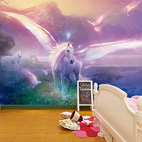 amazingsticker Unicorn Fairtale Birds Fantasy Wallpaper Mural Photo Children Poster DIY Decoration Wall Covering 260x175cm