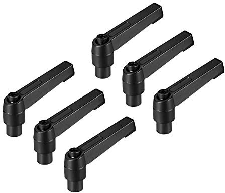 sourcing map Verstellbarer Maschinengriffe Klemmhebel Außengewinde Griff | Maschinengriffe Verstellbarer Griff, 6 Stück, M6 x 50mm, für Werkzeugmaschinen Schweißgeräte Druckgeräte, Klemmhebel Griff