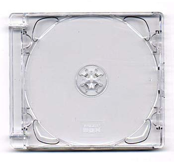 Vision Media® 1pc X CD DVD Super Jewel Box 10.4mm Standard Cases - Stackable Hub for 1 or 2 Disc With Super Clear Tray - Pack of 1 …
