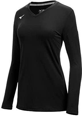 Mizuno Damen Balboa 6 Long Sleeve Volleyball Jersey Trikot, schwarz, XX-Small