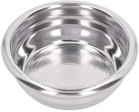Stainless Steel Coffee Filter, Double Cup Single Wall Non-pressurized Porous Filter Basket Coffee Machine Accessories for 58mm Handle