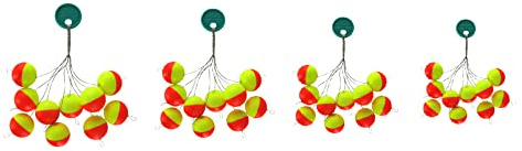 blntackle76 Set : 40 Stück 10-20mm Trout Pilot Pilotkugeln von Jenzi Forellen Montage Pilotkugel Auftriebspiloten gelb rot +gratis Petri Heil! Aufkleber