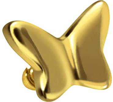 PIERCINGLINE Titan Schraubaufsatz mit Außengewinde 0,9 mm SCHMETTERLING Piercing Aufsatz Ersatz Farbauswahl