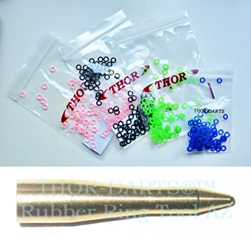 THOR-DARTS Unisex – vuxna TD_GR_rosa+AZ Dart skaftringar, Thor-hängare