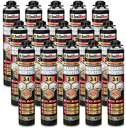 Mousse adhésive 3 en 1 pour mortier de maçonnerie 15 x 750 ml