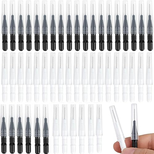 MEISO 50 Pièces Brosse Sourcils et Cils Multifonctionnelle pour Brow Lift, Extension Cils, Mascara et Maquillage des Yeux