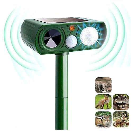 Repellente Per Gatti Da Giardino, Con Sensore Di Movimento E Flash Repellente Animali, Ricarica Solare, Ipx44 Waterproof Scacciacani A Ultrasuoni, Tieni Gli Animali Lontani