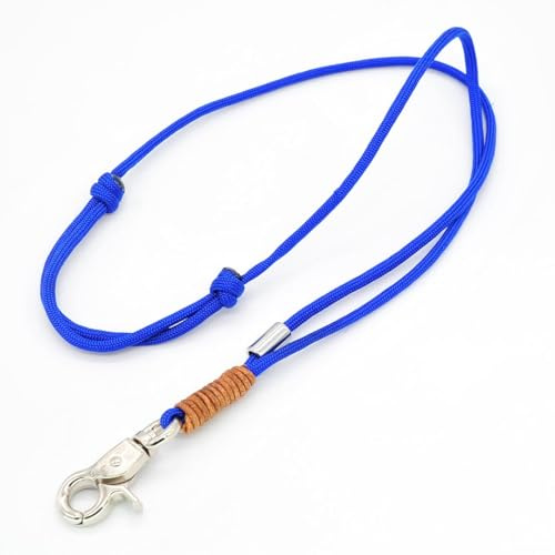 KENSONS for dogs PFEIFENBAND | Blau | verstellbar | Umhängeband mit kleinem Karabiner für Hundepfeife oder Schlüssel | Schlüsselband | Keychain | handgefertigt