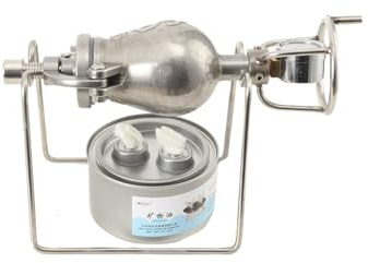 TABODD Mini Popcorn Maschine Retro Edelstahl 100ml Hand Popcornmaker | Hand Popcorn Maschine Retro 100ml Edelstahl Vintage Popcornmaker mit Manometer Popcornkocher für offenes Feuer Deko & Party