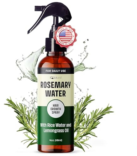 IQNATURAL Rosemary Water Spray for Hair Growth - Made in the USA - Rosemary Spray for Hair, Root Enhancer - Strengthen, Moisturize, Thicken, Repair - Rosemary Hair Spray - 4oz