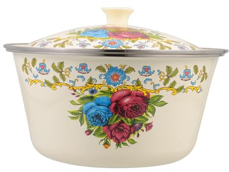 PRETYZOOM Becken aus Emaille Vintage Emailleschale schlagende Schüssel Kreistablett Antikes Schmalzbecken für die Küche Küchenversorgung wok Speicherbecken Suppentopf Topf Schmalz Futternapf